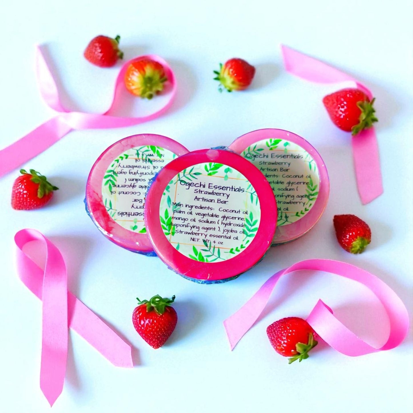 Versatile Plant-Based Oil (Strawberry) Cleansing Bar