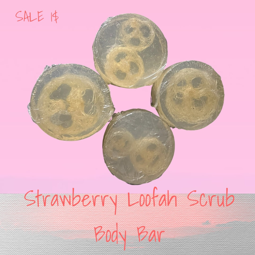 Strawberry Loofah Body Bar