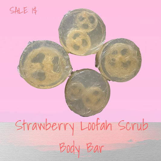 Strawberry Loofah Body Bar